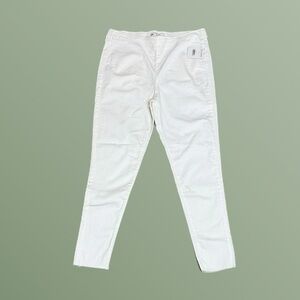NWT Free People White High Waisted Pull On Skinny Jeans Raw Hem Sz 31
